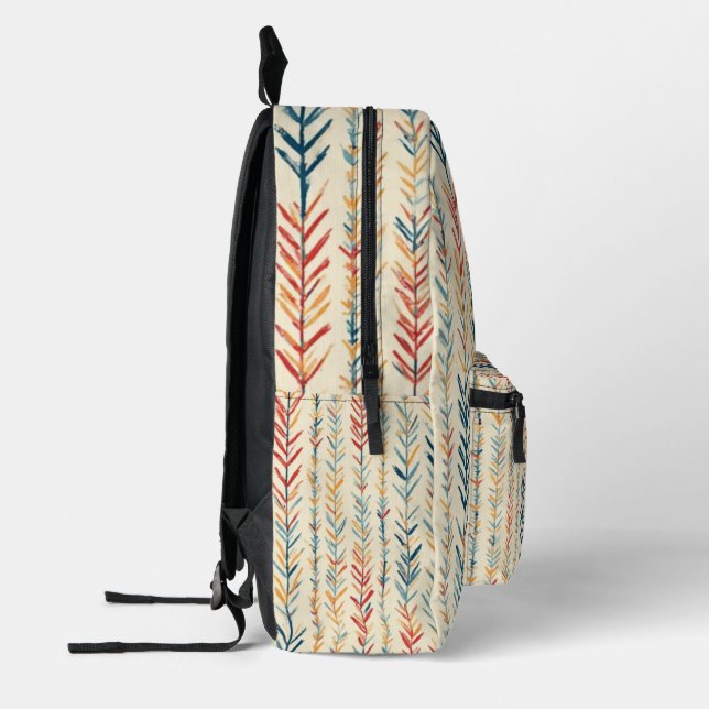 Painted Pine Needle Stripes - Backpack (Left)