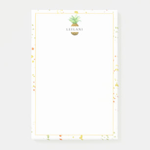 Painted Pineapple Personalized Post-it Notes