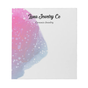 Painted Pink Rainbow Business Notepad