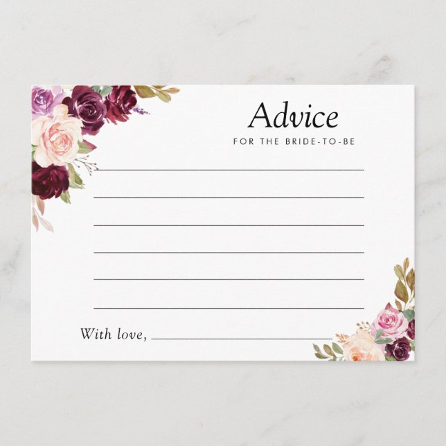 painted plum purple & peach floral advice (Front)