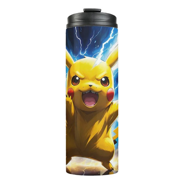 Painted Pokémon Pikachu Thermal Mug (Front)