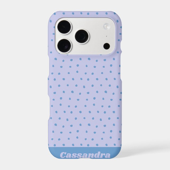 Painted Polka Dot Pattern in Lilac Personalized (Back)