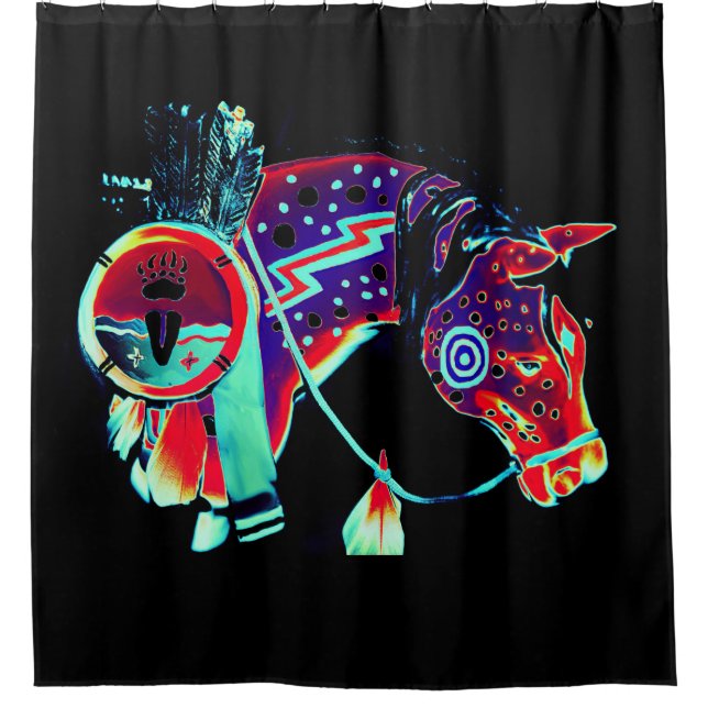 Painted Pony Shower Curtain by B Kurth Designs (Front)