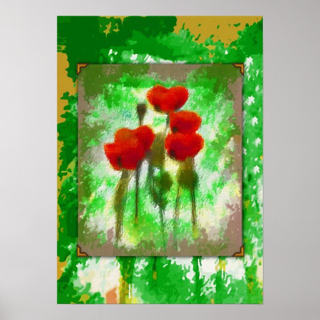 Painted Poppies Poster (Front)