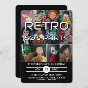 Painted Portraits by Alfred Fox - Retro Party Invitation