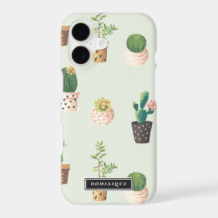 Painted Pots with Succulents and Cacti Pattern