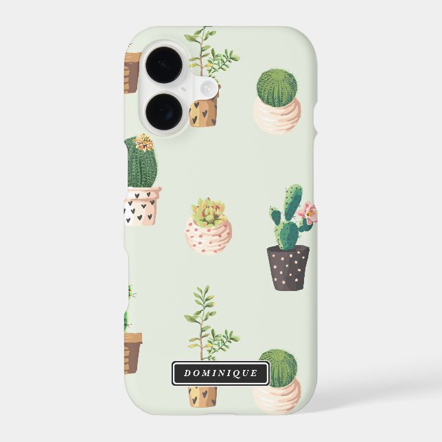 Painted Pots with Succulents and Cacti Pattern (Back)