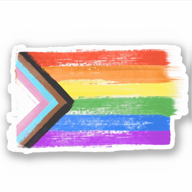 Painted Progress Pride Sticker (Front)