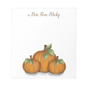 Painted Pumpkins  Notepad