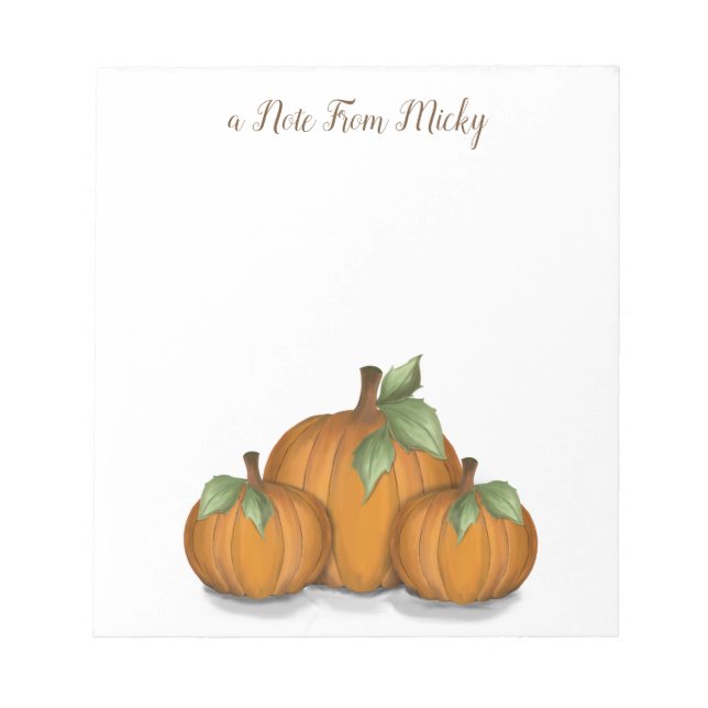 Painted Pumpkins  Notepad (Front)
