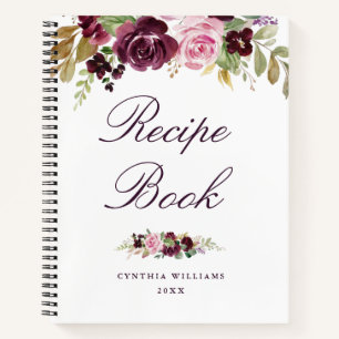 painted purple flowers Recipe Book