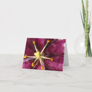 Painted Purple Lilly Notecard