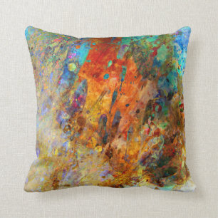 Painted Rain Throw Pillow