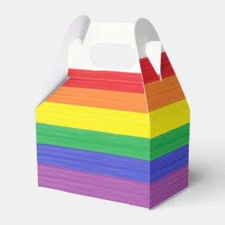 Painted Rainbow Flag Favor Box