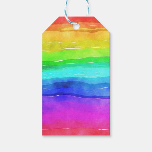 Painted Rainbow Gift Tags (Front)