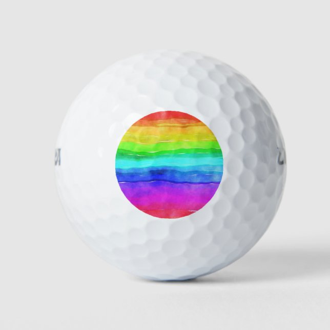 Painted Rainbow Golf Balls (Front)