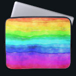 Painted Rainbow Laptop Sleeve<br><div class="desc">This design features a child-like painting of a rainbow in various bright colors. It will put a smile on even the surliest face!</div>