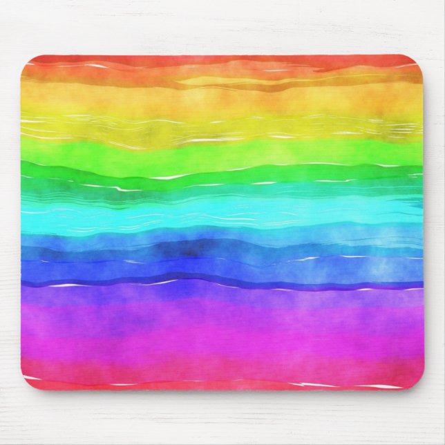 Painted Rainbow Mouse Pad (Front)