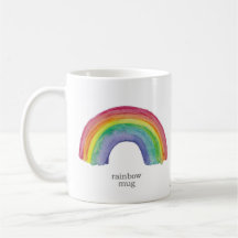 painted rainbow mug/bogha-froise Scottish Gaelic 