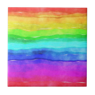 Painted Rainbow Tile
