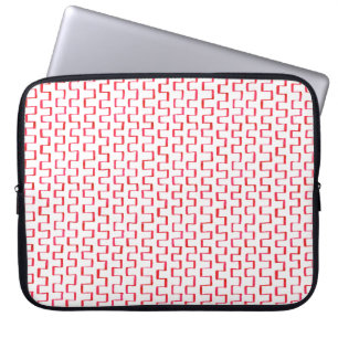 Painted Red Geometric Pattern Laptop Sleeve