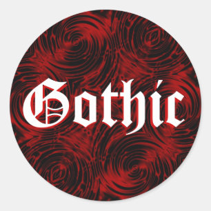 Painted Red Gothic Sticker