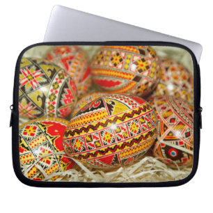 Painted Romanian Easter Eggs Laptop Sleeve