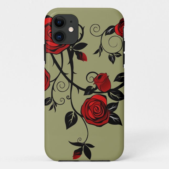Painted Roses Case-Mate iPhone Case (Back)