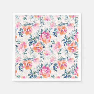 Painted Roses Pattern Napkin