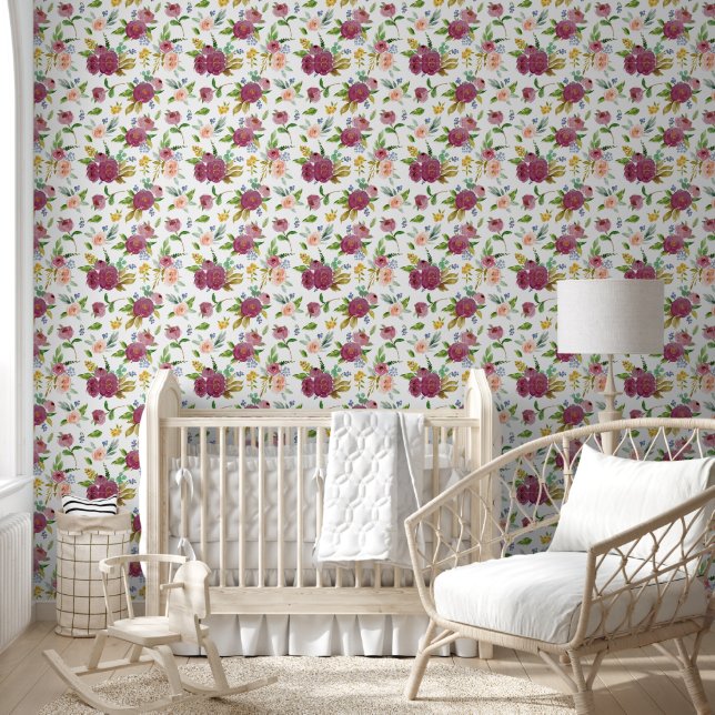 Painted roses wallpaper (Kids)