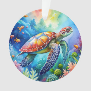 Painted Sea Turtle Ornament