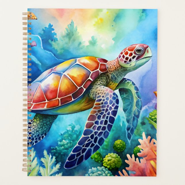 Painted Sea Turtle  Planner (Front)