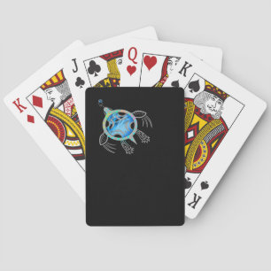 Painted Sea Turtle Playing Cards