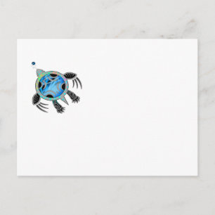 Painted Sea Turtle Postcard