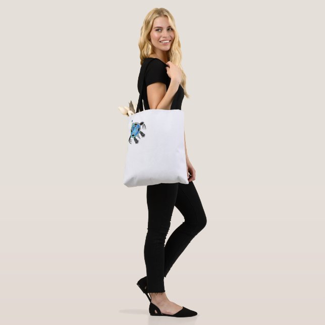 Painted Sea Turtle Tote Bag (On Model)