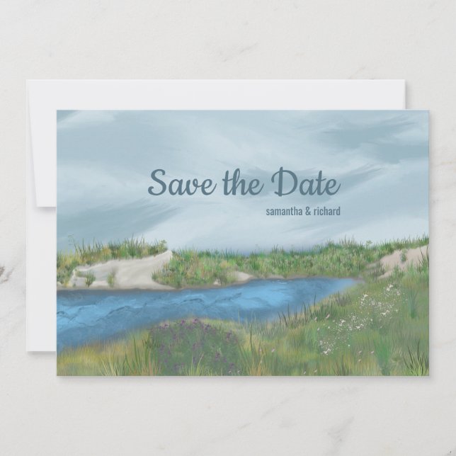 Painted Seaside Save The Date (Front)