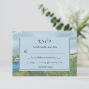 Painted Seasidel RSVP Card