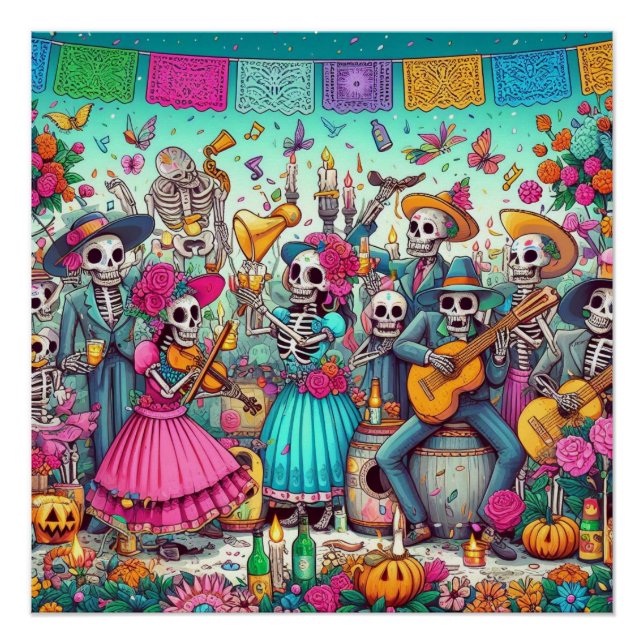 Painted skeletons poster (Front)