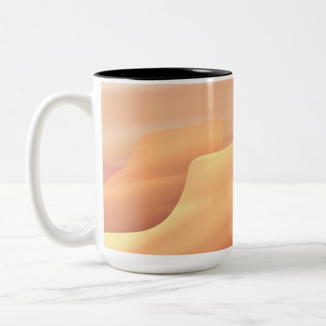 Painted Skies & Desert Vibes Two-Tone Coffee Mug (Left)