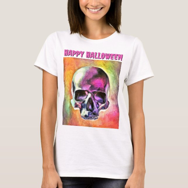 Painted skull. Customized T-Shirt (Front)