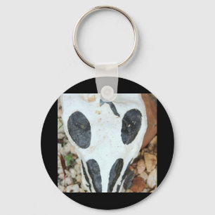 painted skull keychain