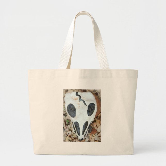painted skull large tote bag (Front)