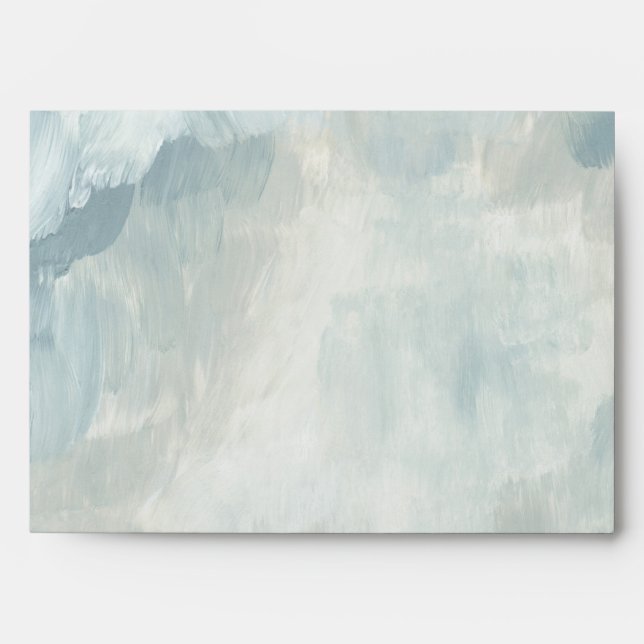 Painted Sky Modern Abstract Brushstrokes Envelope (Front)