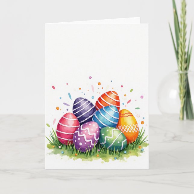 Painted Spring Ovates Card (Front)