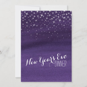 Painted star New Years Eve dinner invite