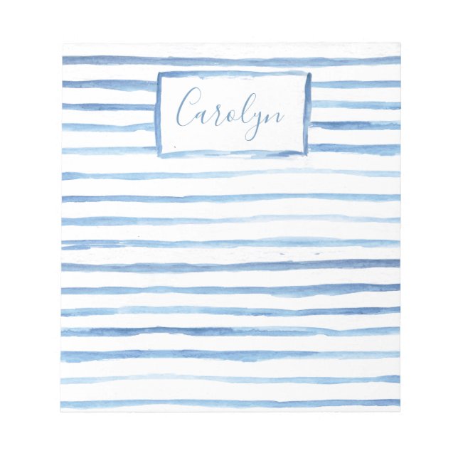 Painted Stripes Customizable Notepad (Front)