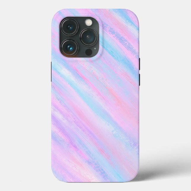 Painted Stripes Turquoise Pink Purple Case-Mate iPhone Case (Back)