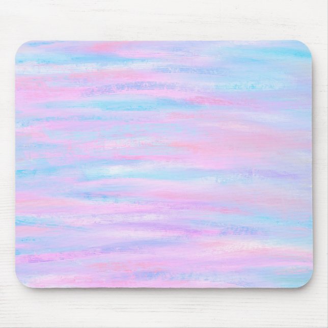 Painted Stripes Turquoise Pink Purple Mouse Pad (Front)