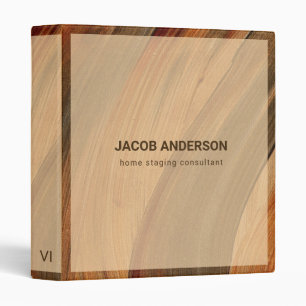 Painted Stroke Beige Frame 3 Ring Binder