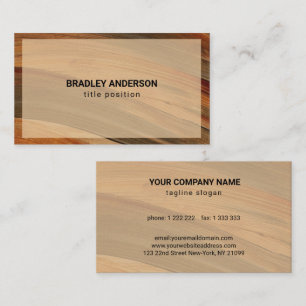 Painted Stroke Beige Frame  Business Card